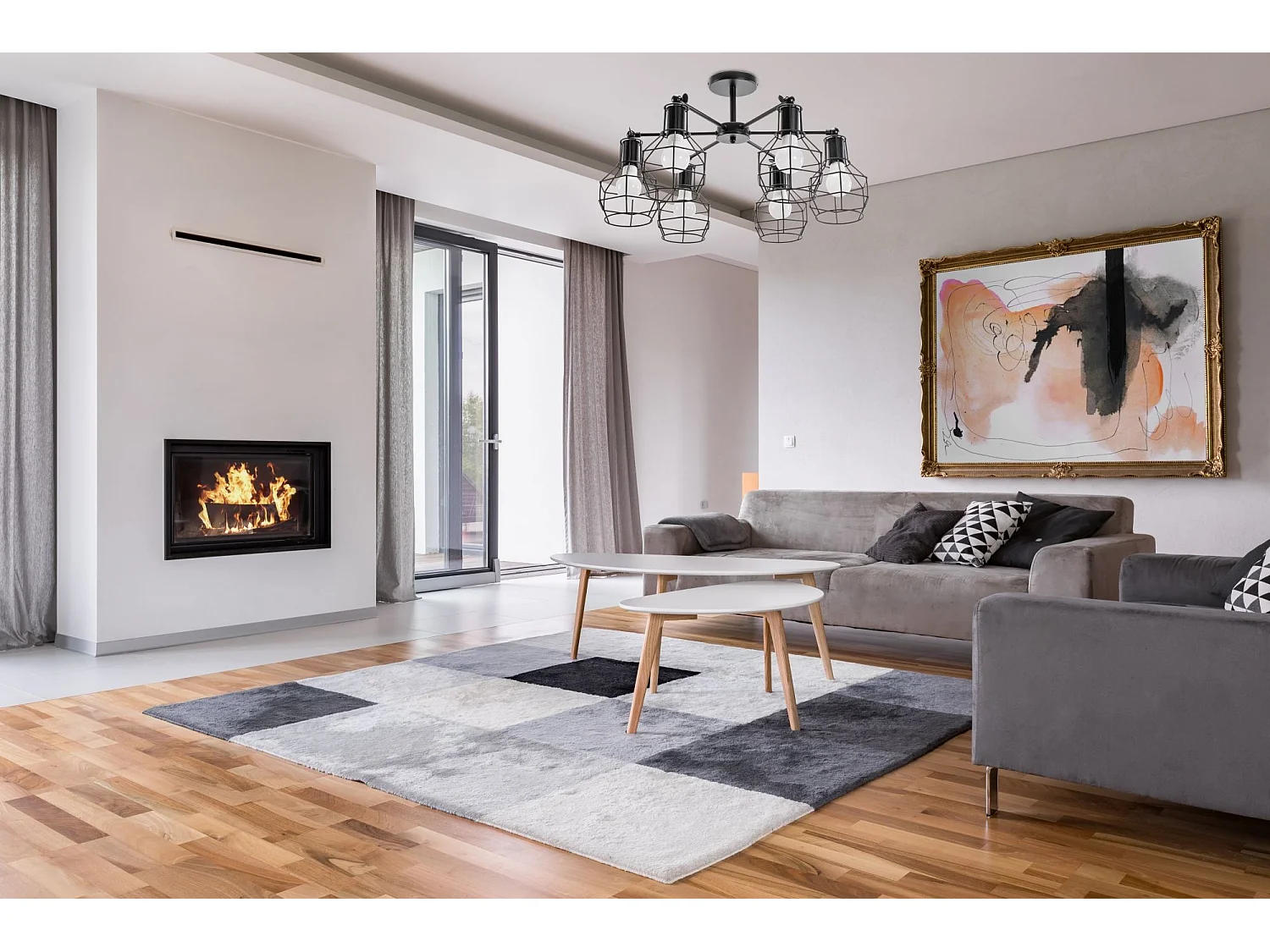 Lampe Suspendue Toolight App735-6C Black