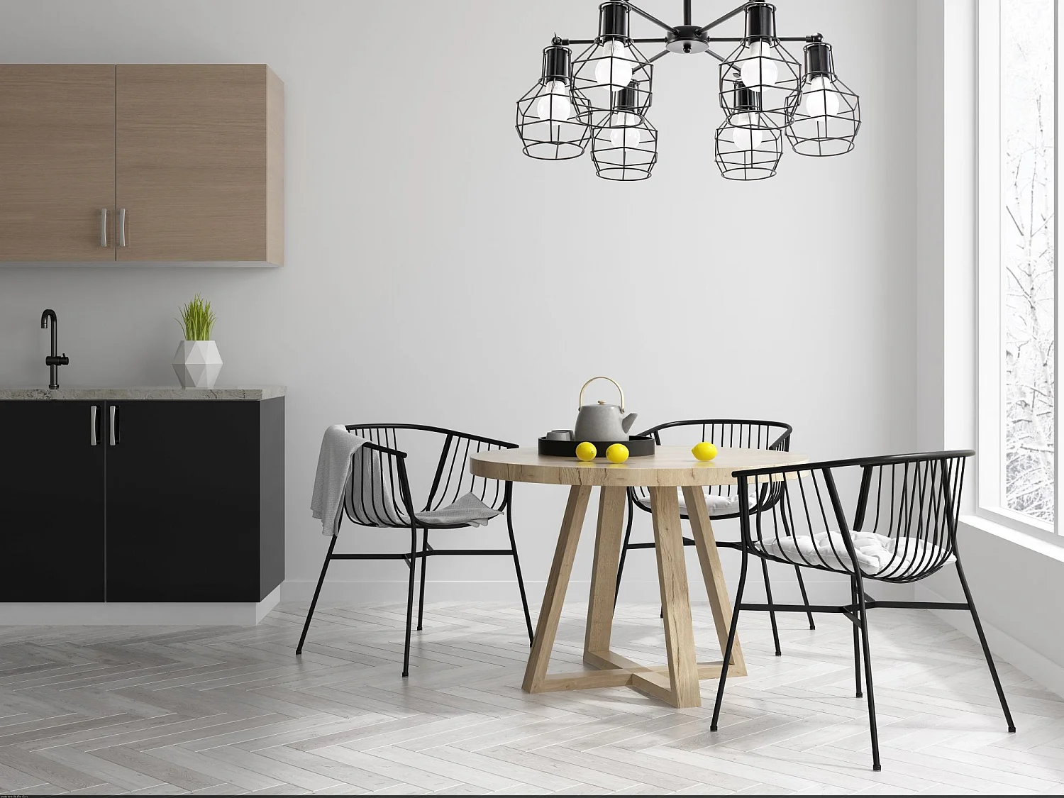 Lampe Suspendue Toolight App735-6C Black