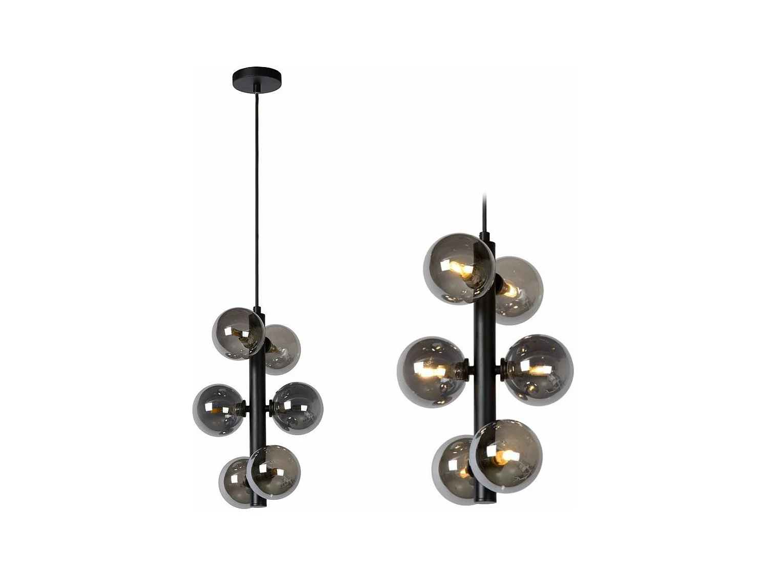 Lampe Suspendue Toolight App1163-6Cp Black Grey