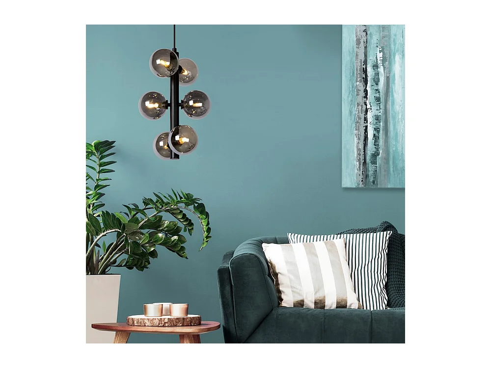 Lampe Suspendue Toolight App1163-6Cp Black Grey