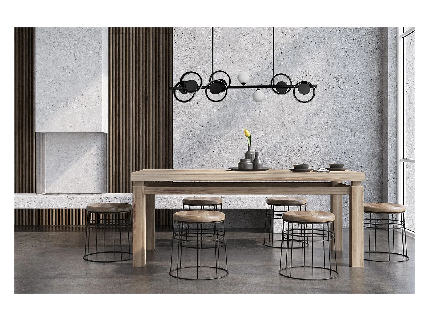 Lampe Suspendue Toolight App1199-Cp 120Cm Black