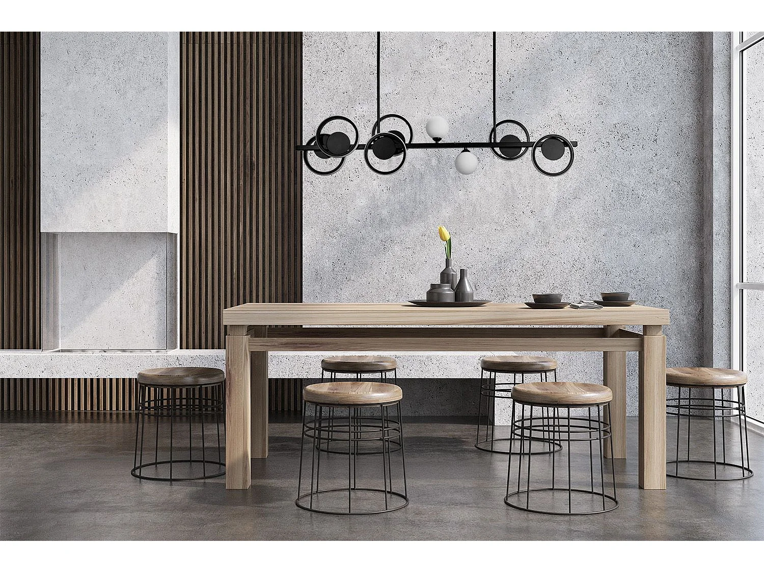 Lampe Suspendue Toolight App1199-Cp 120Cm Black