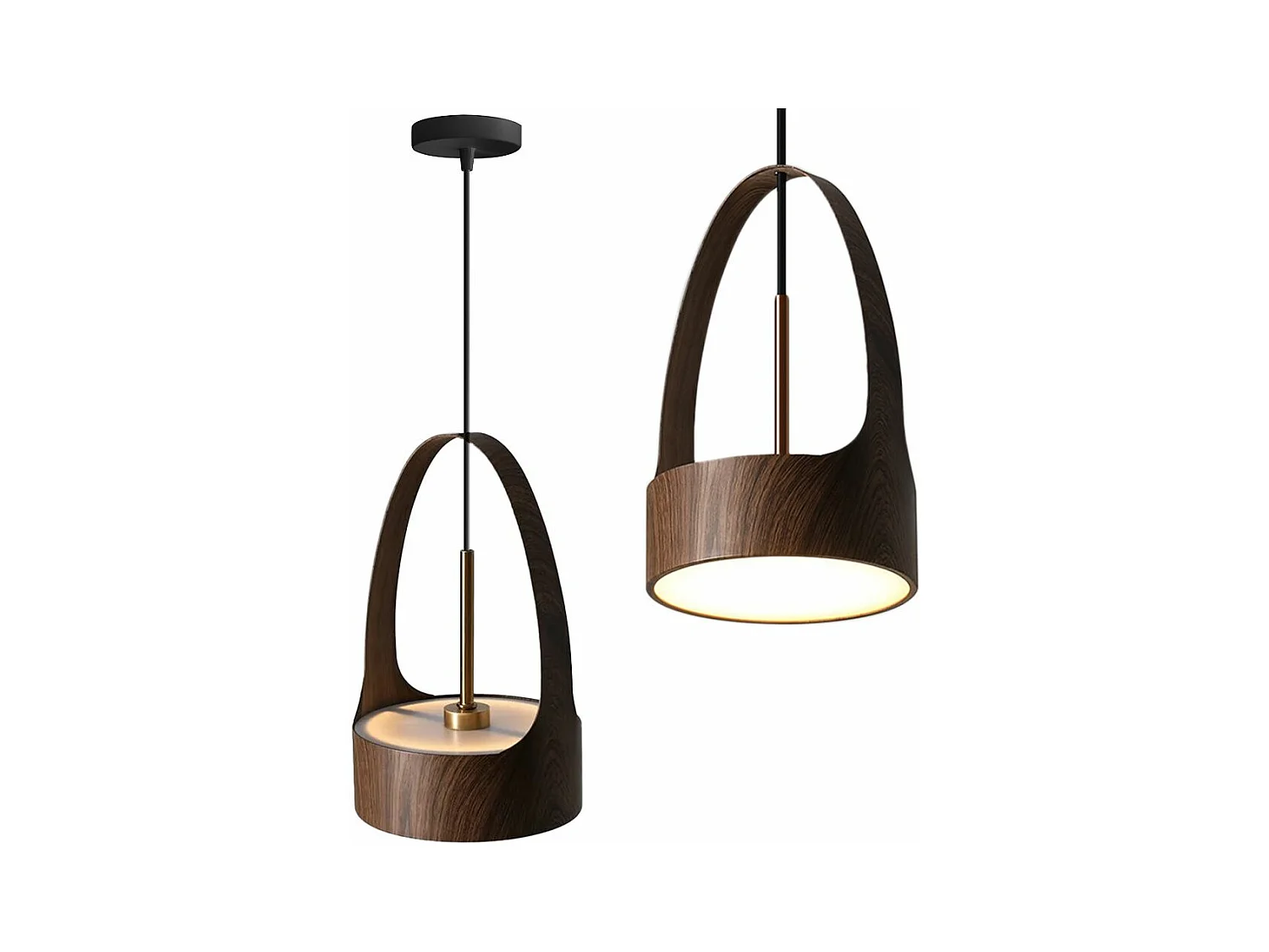 Lampe Suspendue Toolight App1187-Cp Black Rose Gold