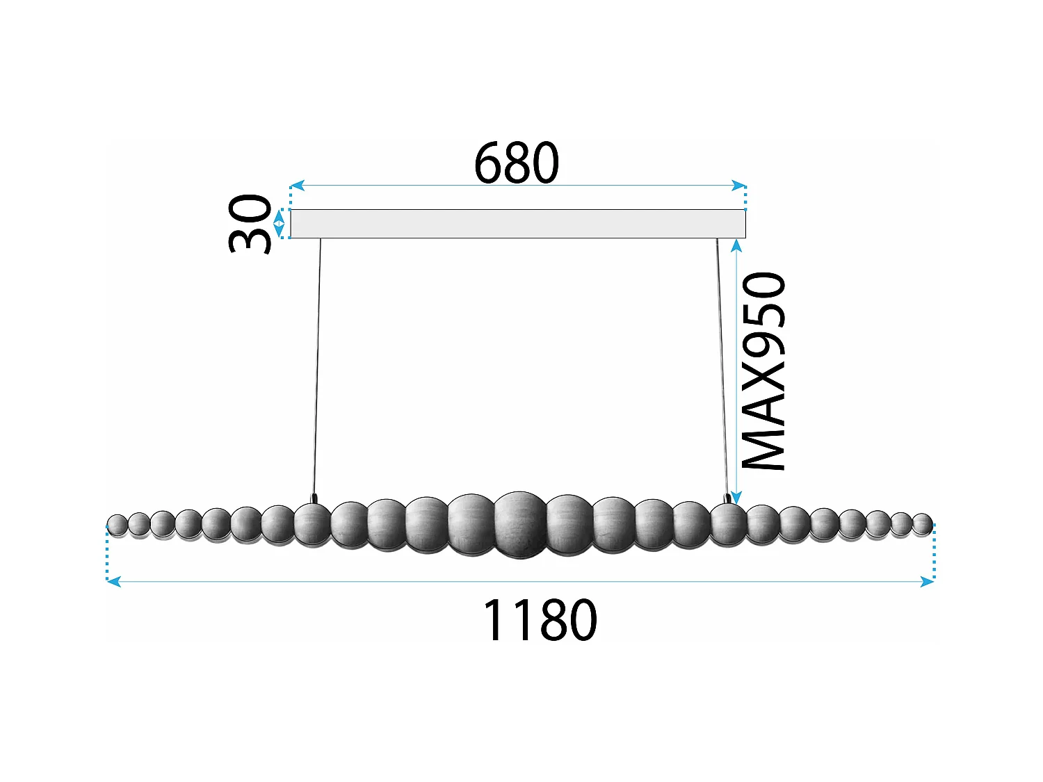Lámpara Toolight App1501-1Cp Beige