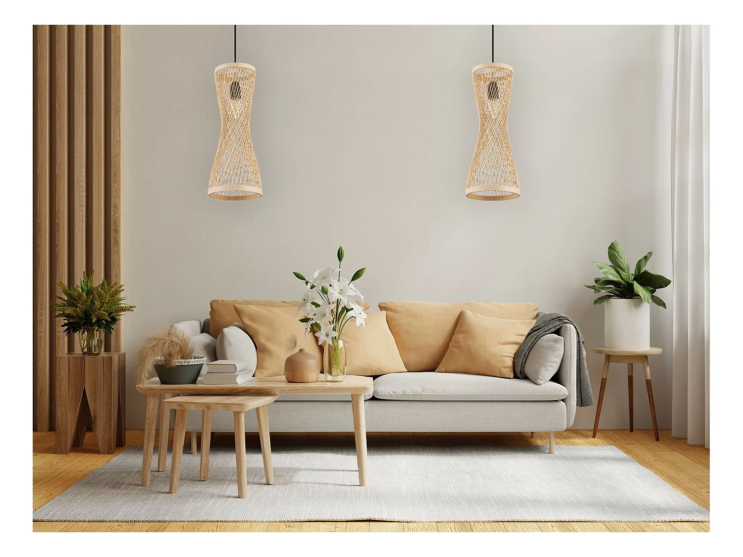 Lampe Suspendue Toolight App1637-1Cp Boho Beige