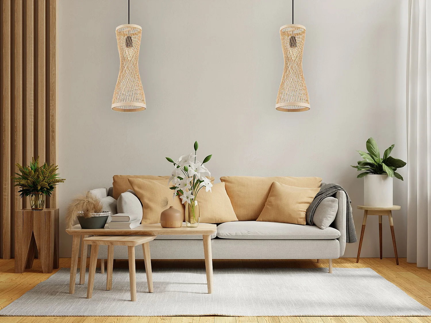 Lampe Suspendue Toolight App1637-1Cp Boho Beige