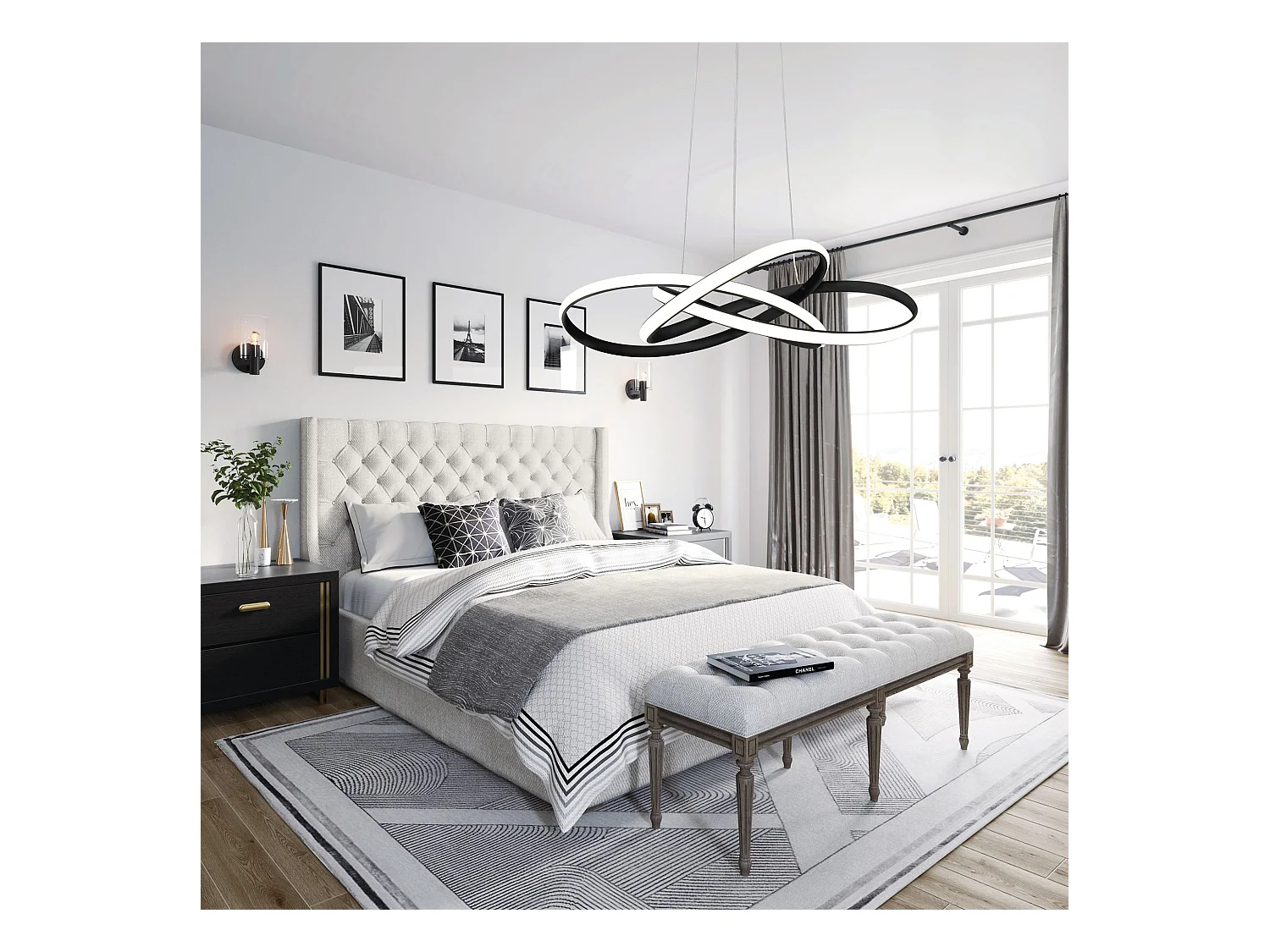 Lampe Suspendue Toolight Led App814-Cp Node Black