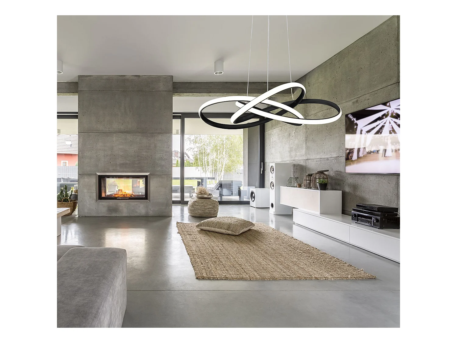 Lampe Suspendue Toolight Led App814-Cp Node Black