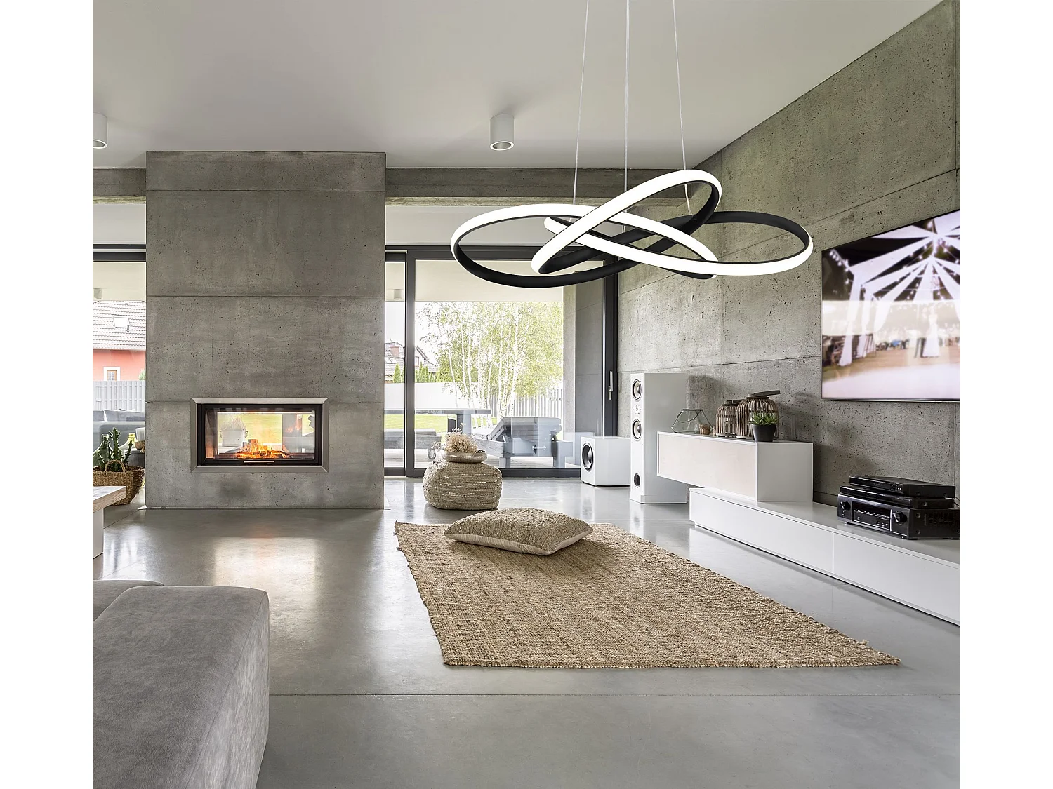 Lampe Suspendue Toolight Led App814-Cp Node Black