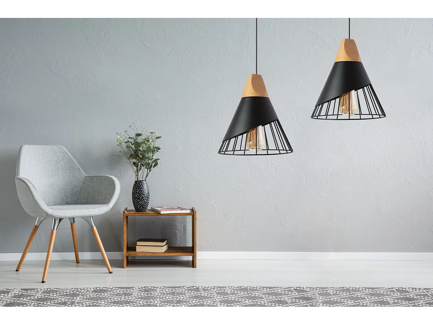 Lampe Suspendue Toolight App223-1Cp Black