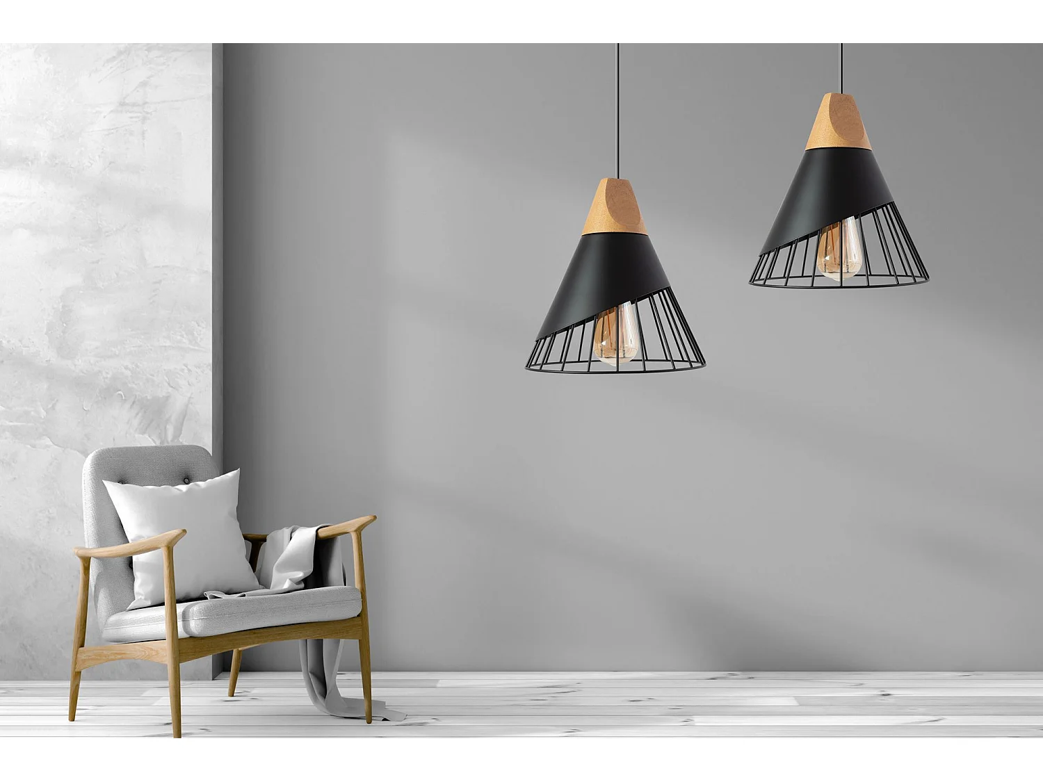 Lampe Suspendue Toolight App223-1Cp Black