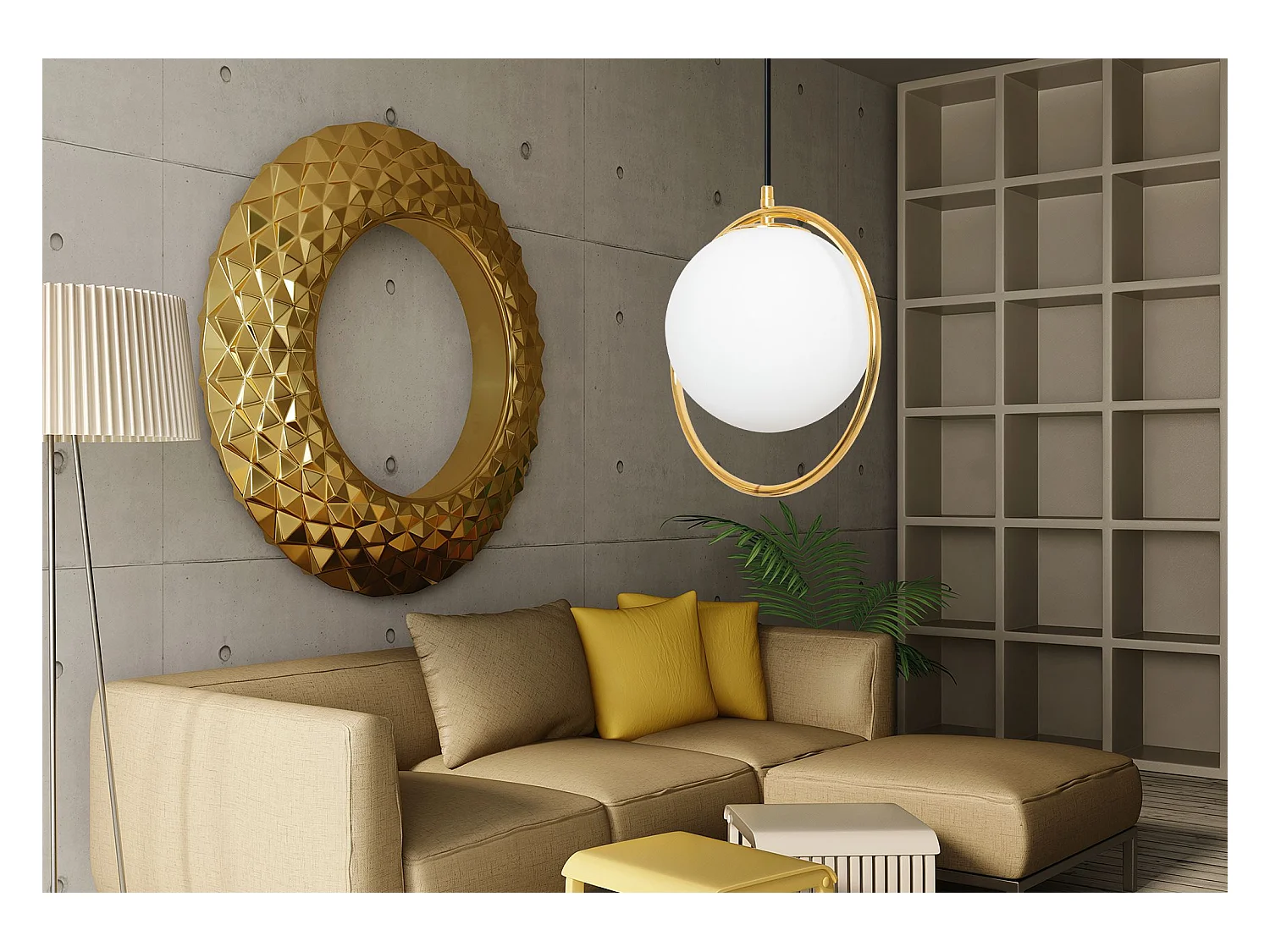 Lampe Suspendue Toolight App430-1Cp Gold