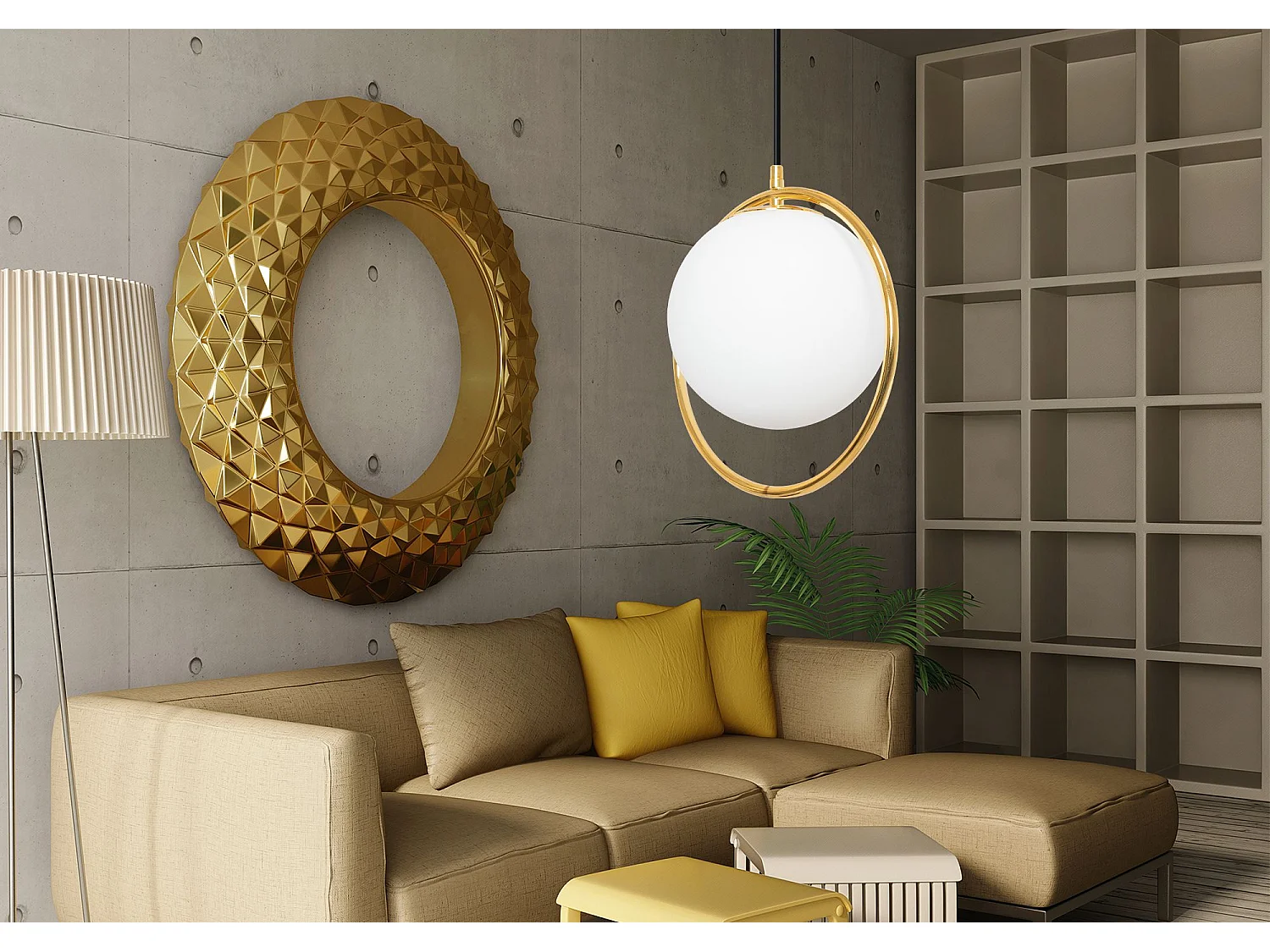 Lampe Suspendue Toolight App430-1Cp Gold