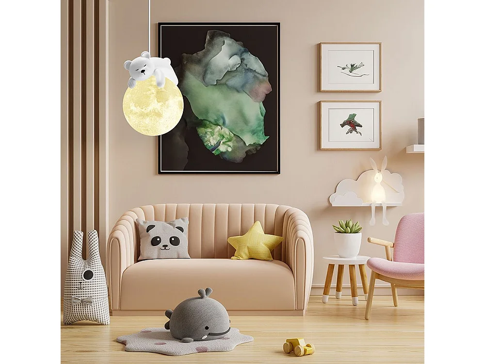 Lampe Suspendue Toolight App1597-1Cp Bear White