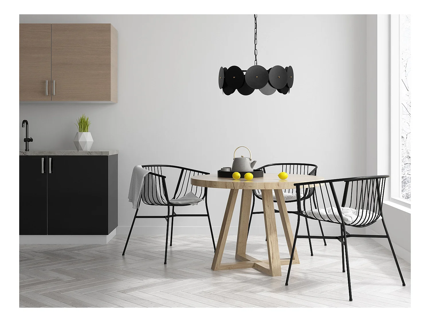 Lampe Suspendue Toolight App1307-Cp Black