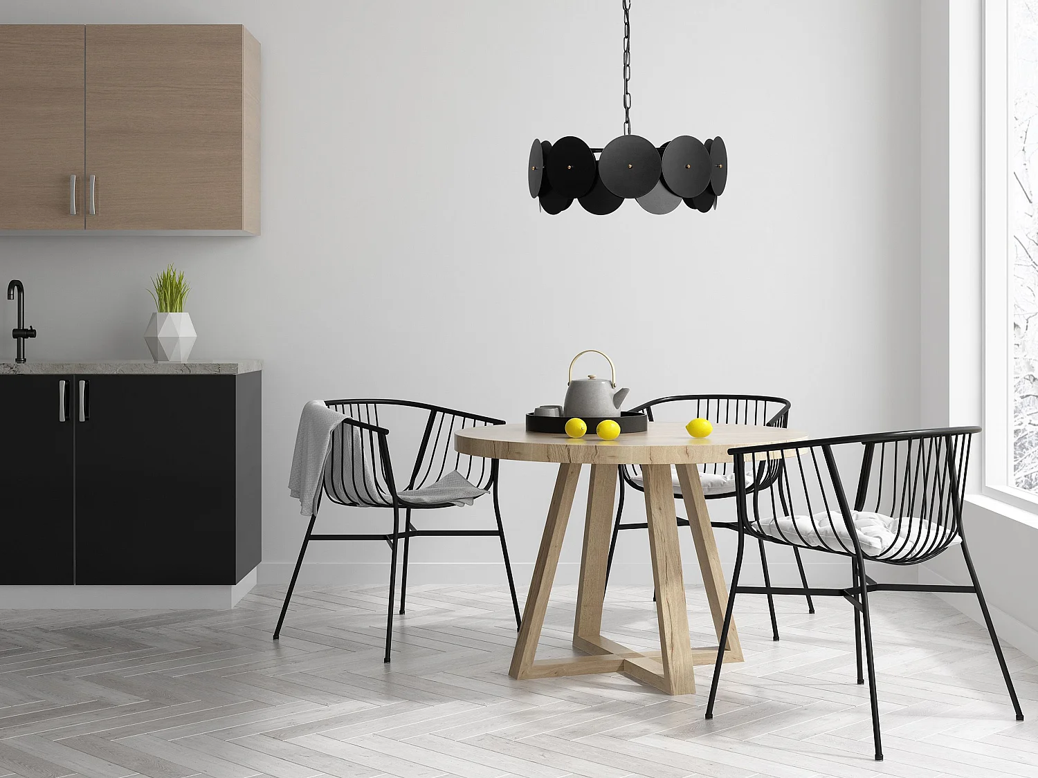 Lampe Suspendue Toolight App1307-Cp Black