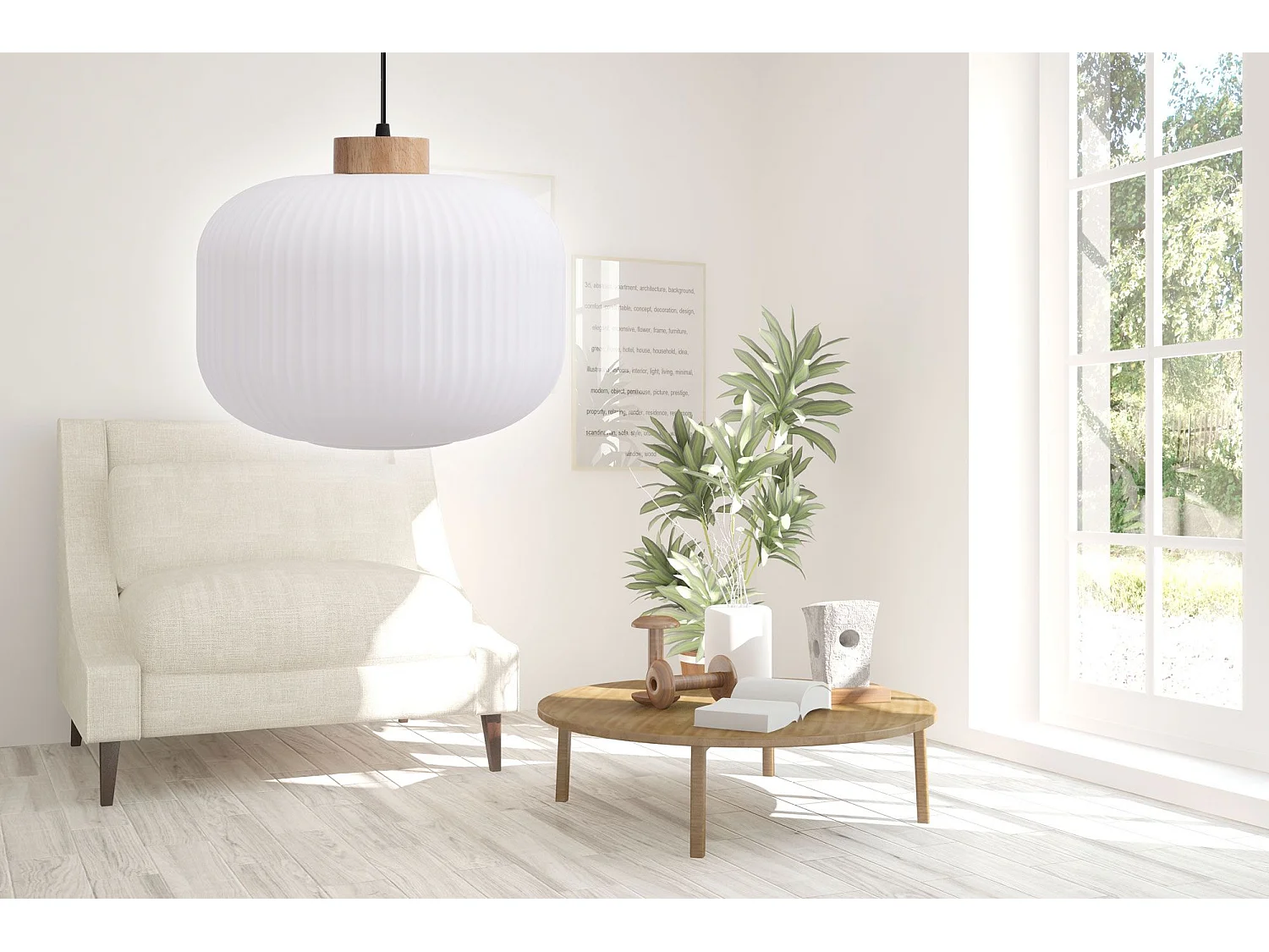 Lampe Suspendue Toolight App1069-Cp White