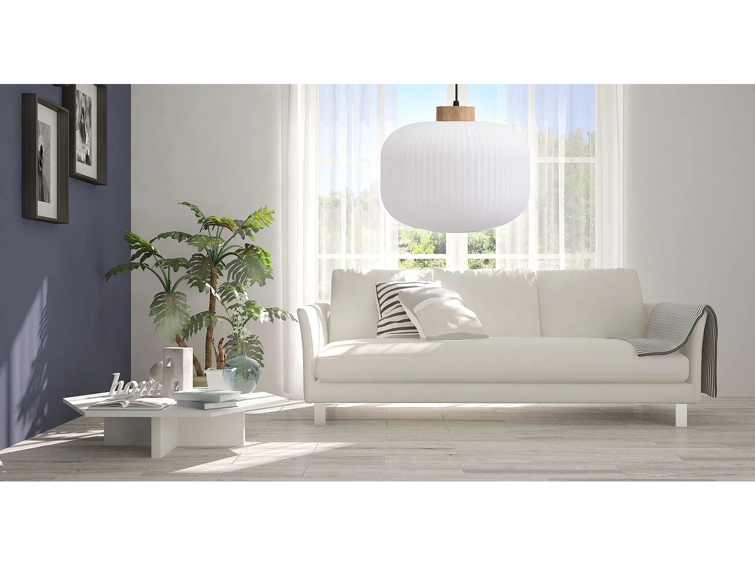 Toolight APP1069-CP hængelampe hvid 23X31X23CM