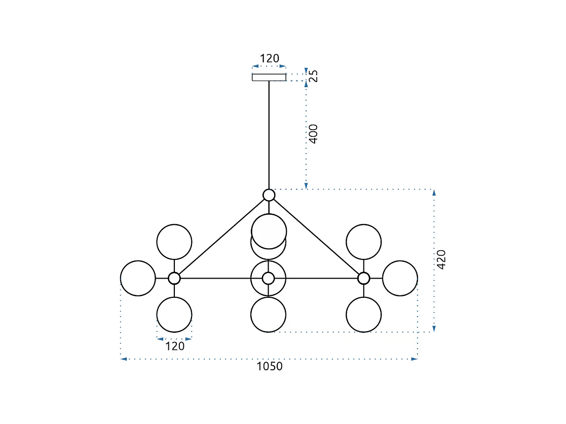 Lampe Suspendue Toolight App264-10C Black