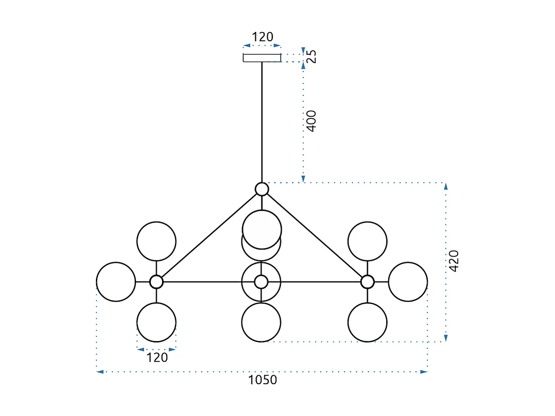 Lampe Suspendue Toolight App264-10C Black
