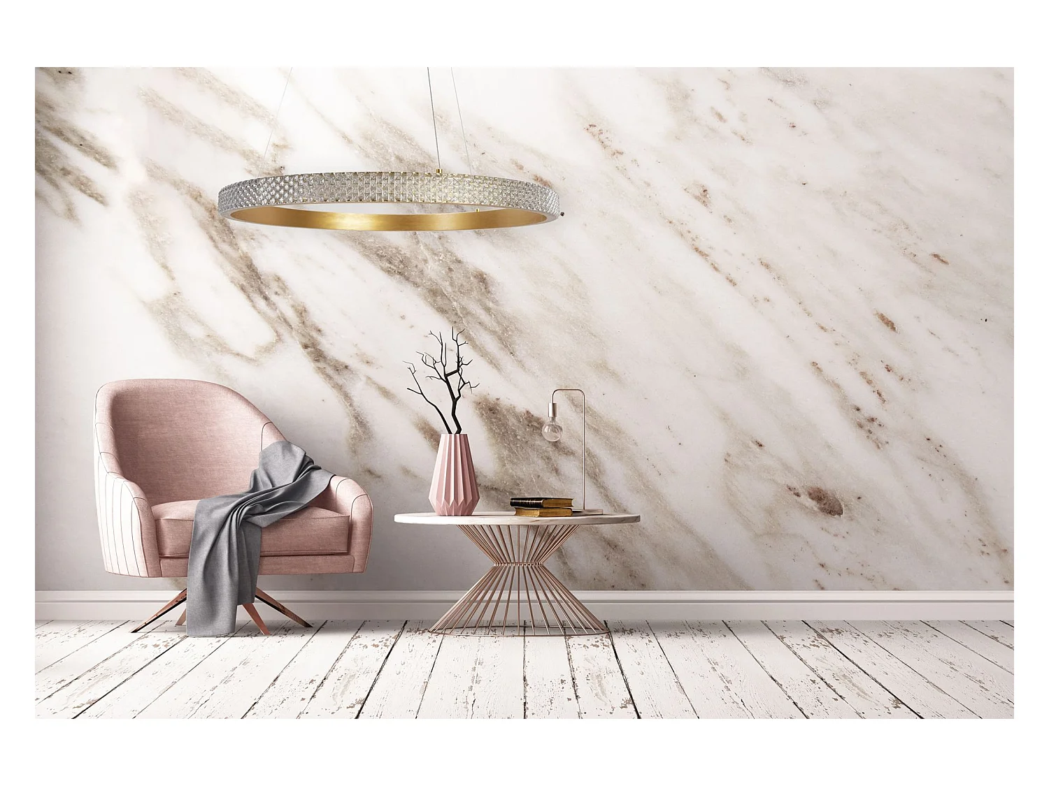 Lampe Suspendue Toolight App1203-Cp 60Cm Gold