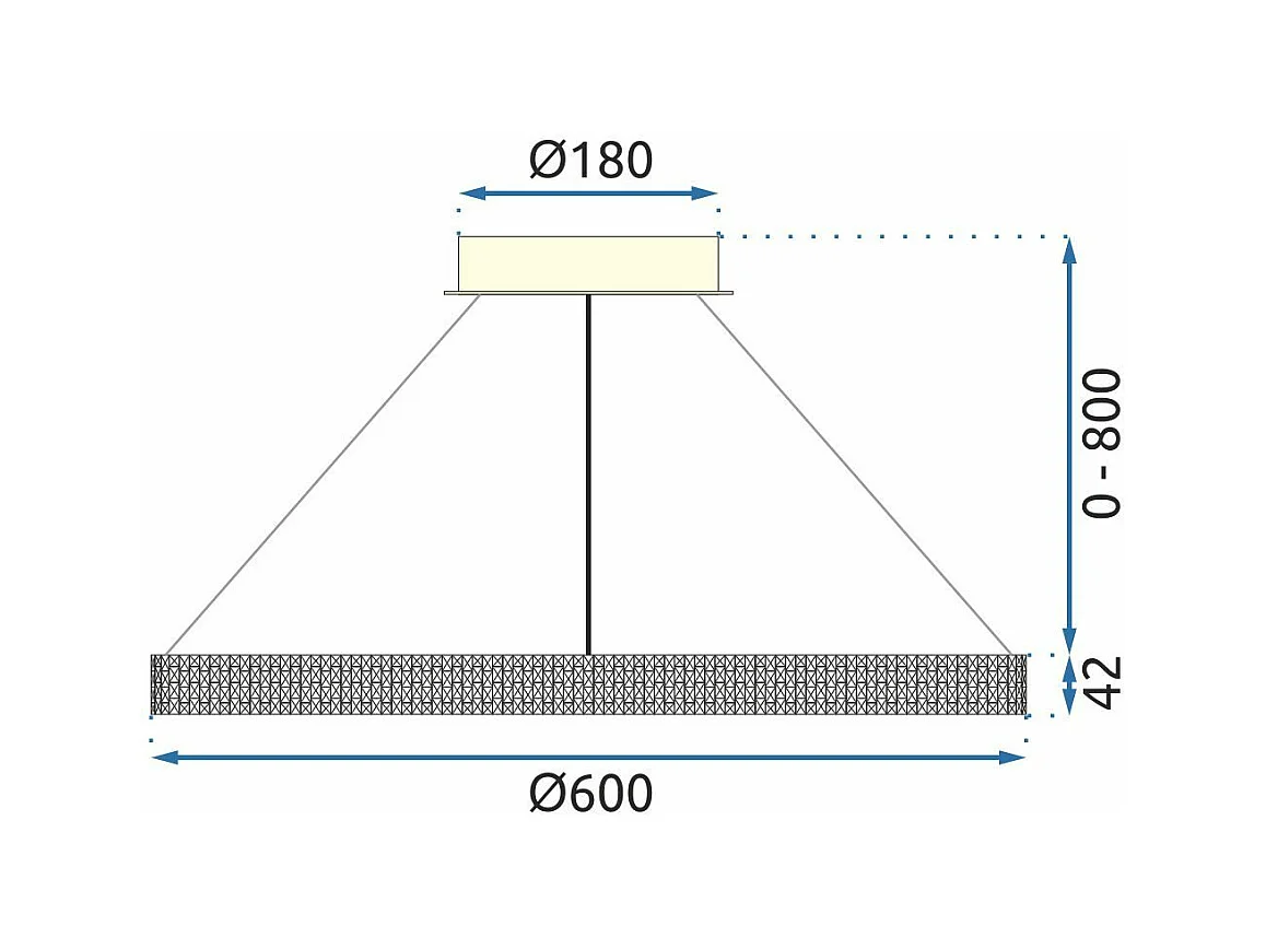 Lampe Suspendue Toolight App1203-Cp 60Cm Gold