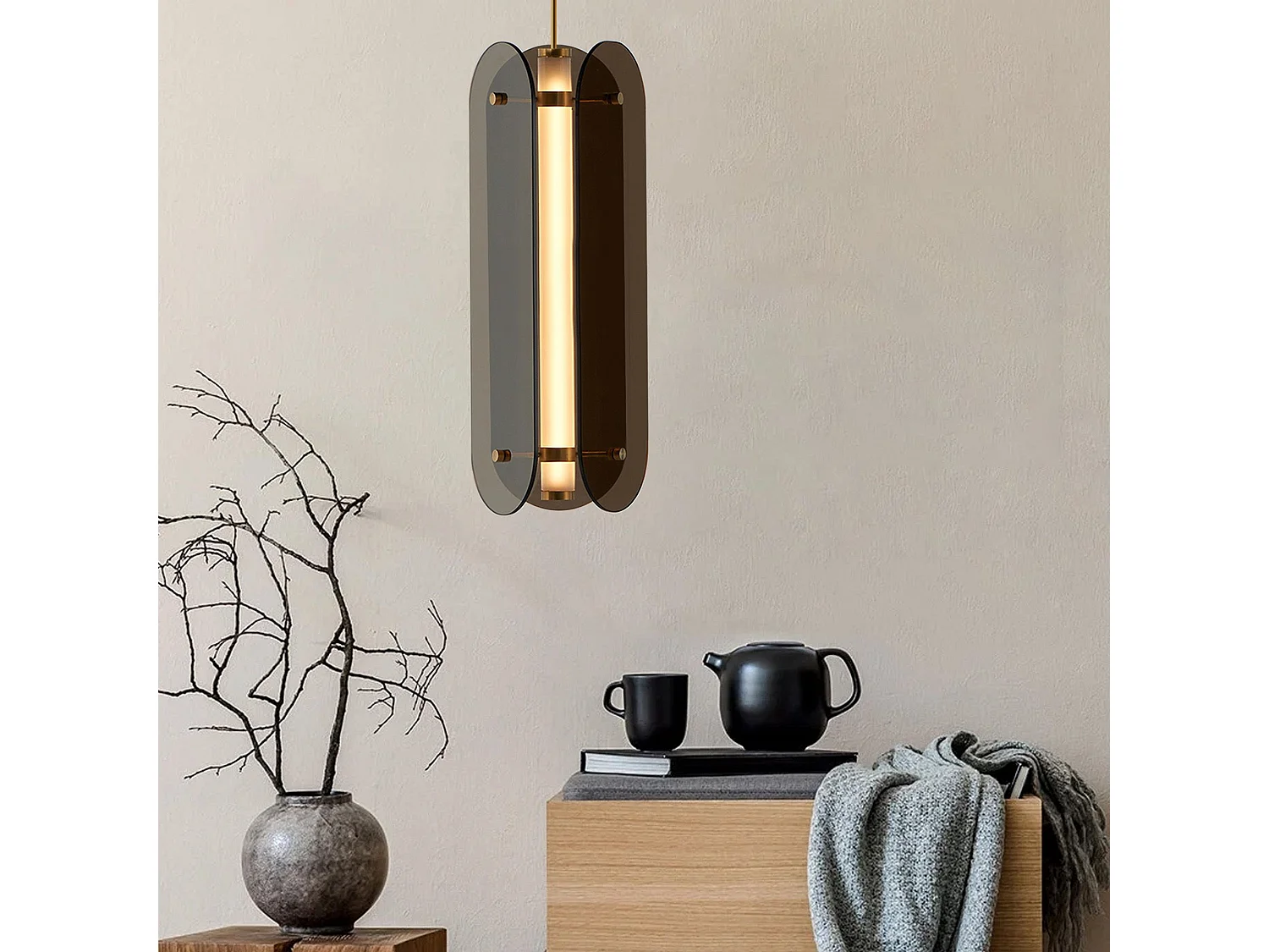 Lampe Suspendue Toolight App1676-Cp Long Black