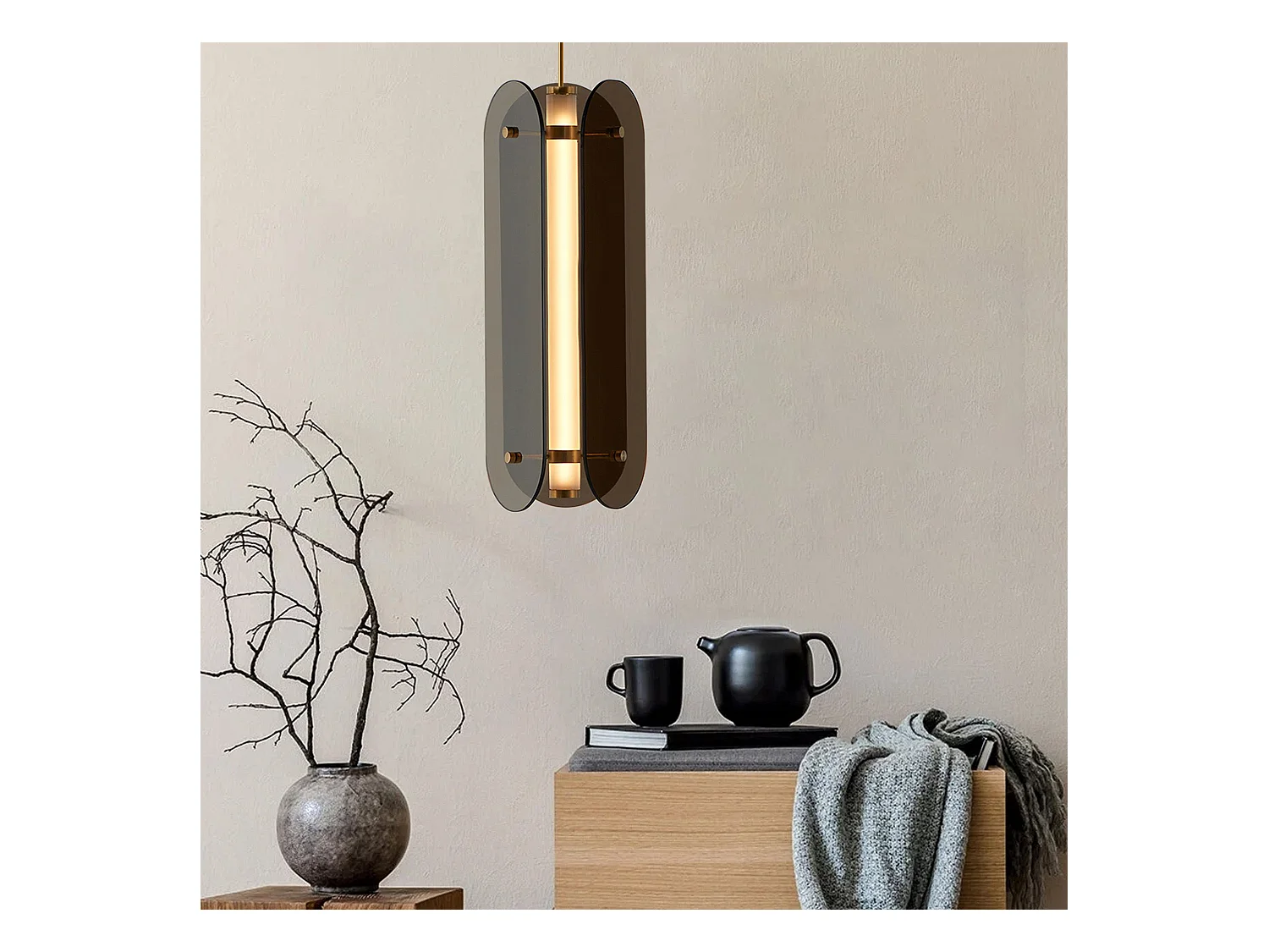 Hängelampe Toolight App1676-Cp Long Black