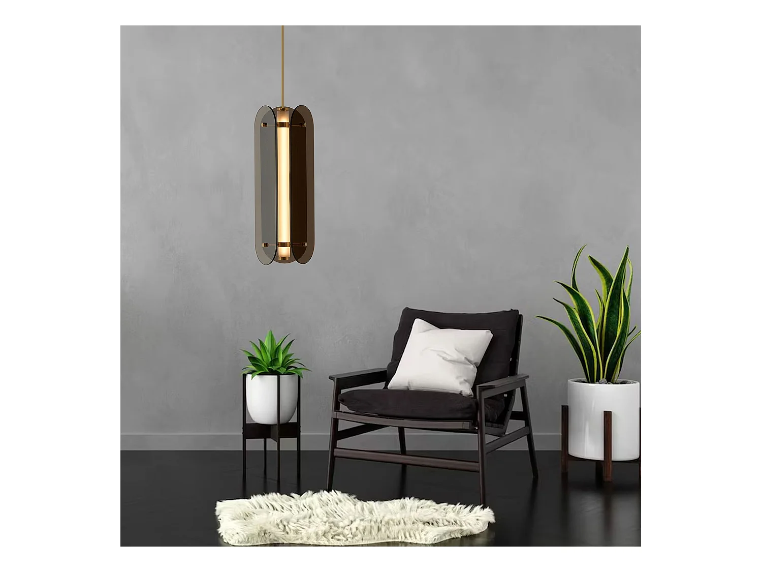 Hängelampe Toolight App1676-Cp Long Black