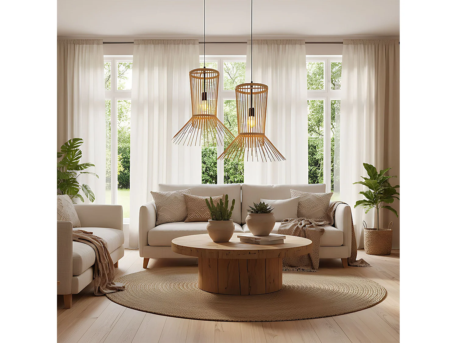 Toolight APP1457-1CP hængelampe bejse 52,5X47X52,5CM