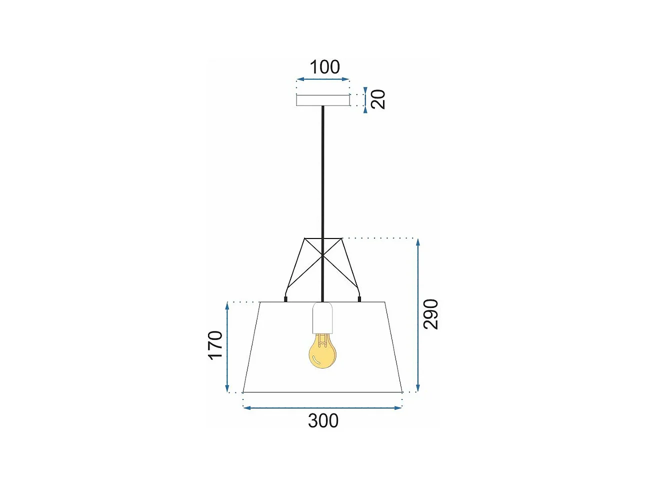 Lampe Suspendue Toolight App422-1Cp Black