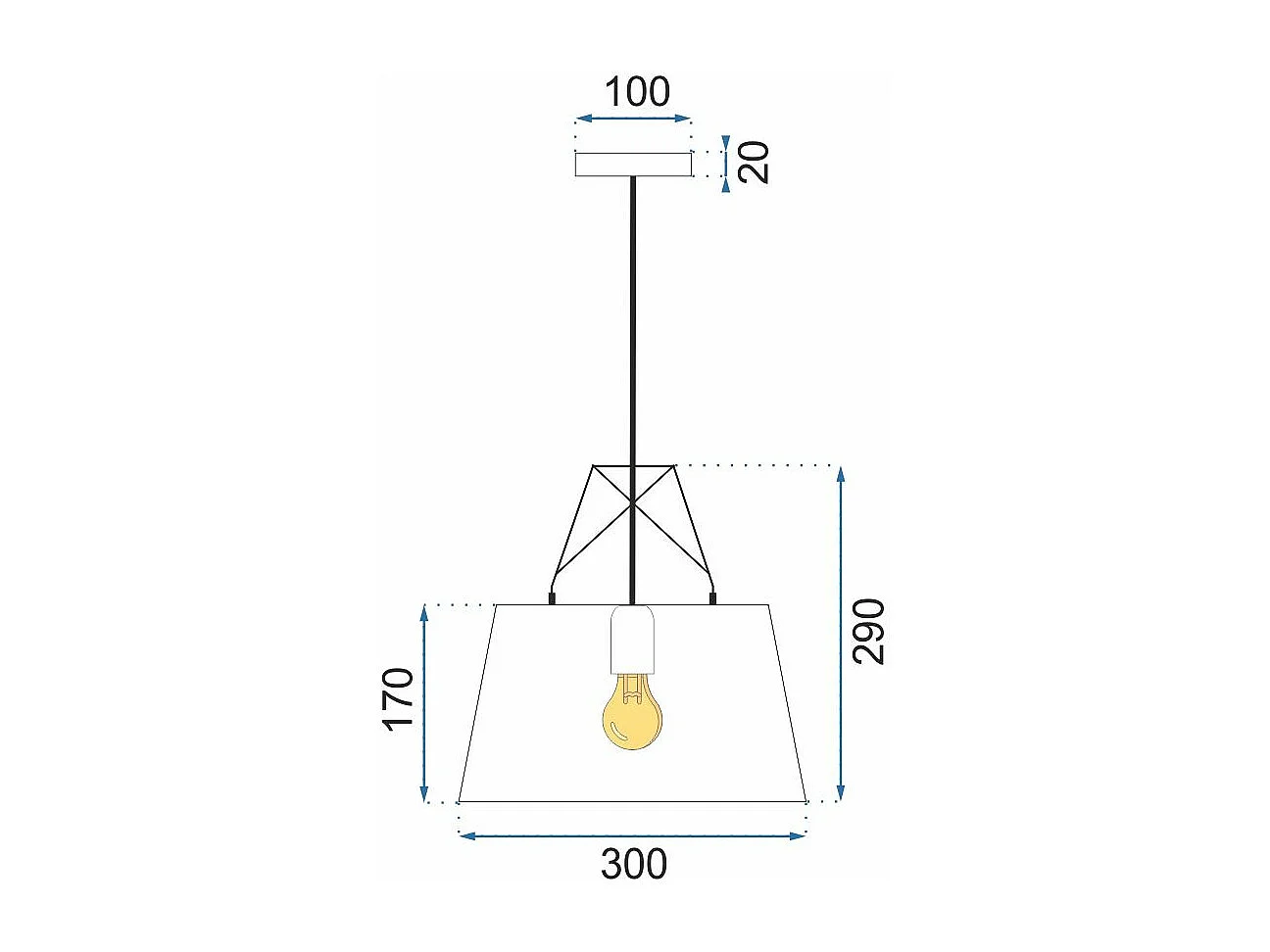 Lampe Suspendue Toolight App422-1Cp Black