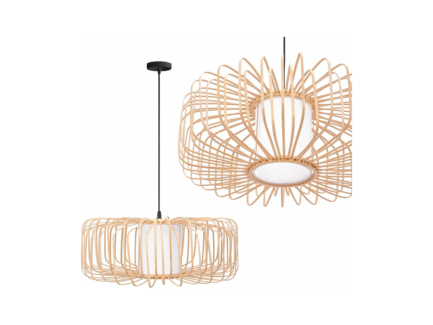 Lampe Suspendue Toolight App1376-1Cp Boho Beige