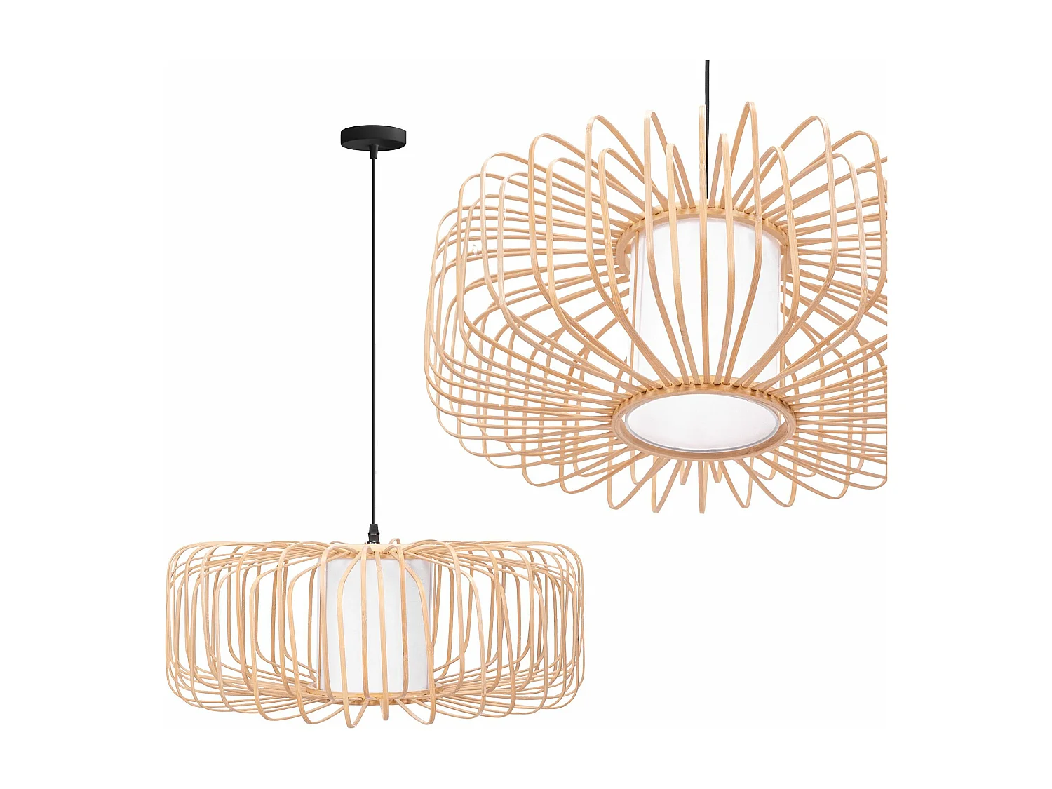 Lampe Suspendue Toolight App1376-1Cp Boho Beige