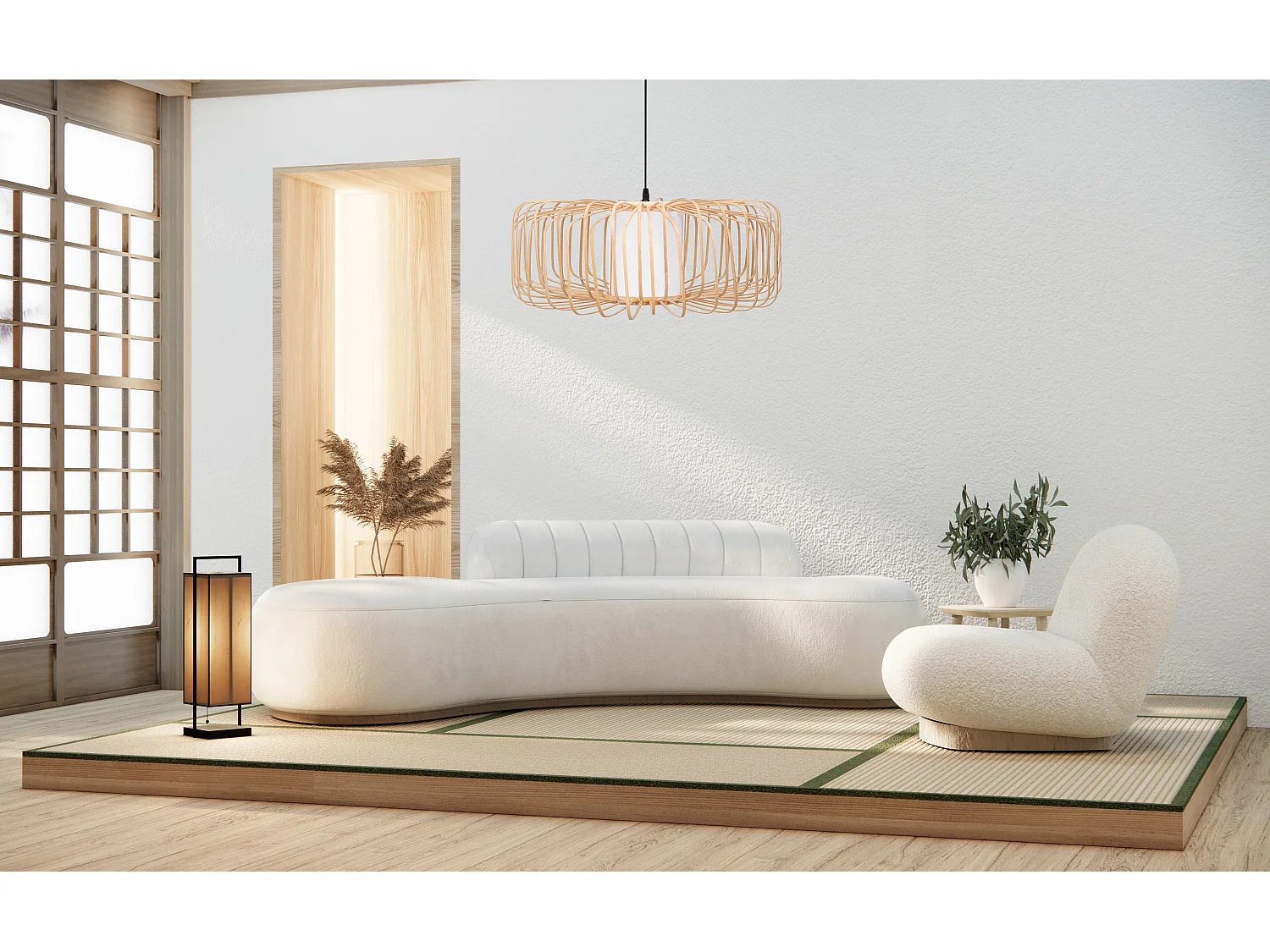 Lampe Suspendue Toolight App1376-1Cp Boho Beige