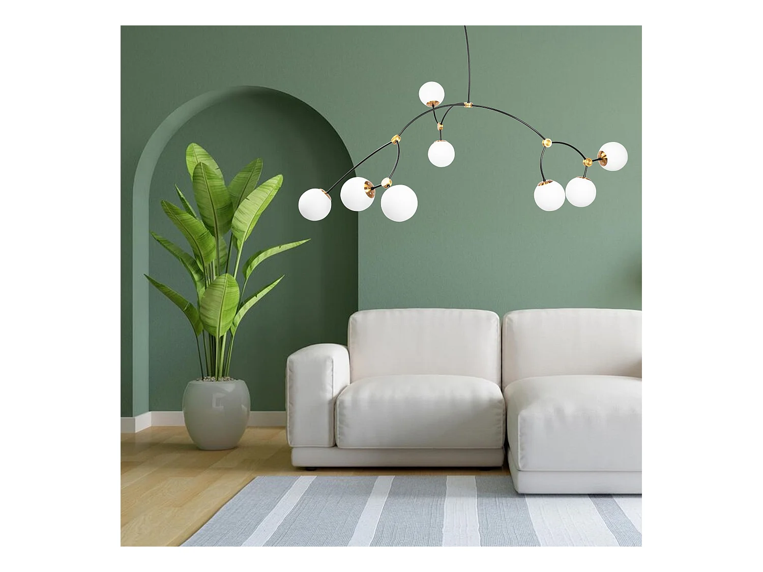 Lampe Suspendue Toolight App1673-8Cp Black