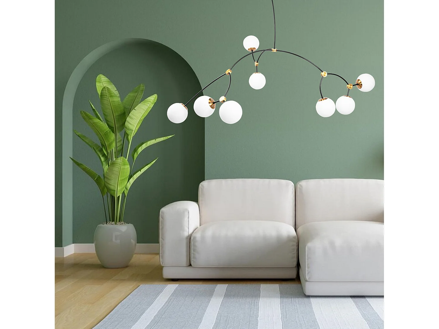 Lámpara Toolight App1673-8Cp Black