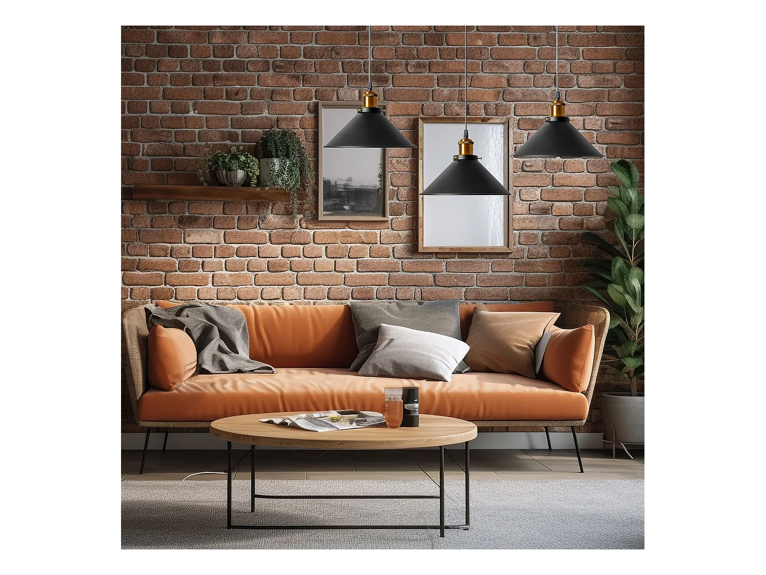 Lampe Suspendue Toolight App017-3Cp Porto Black