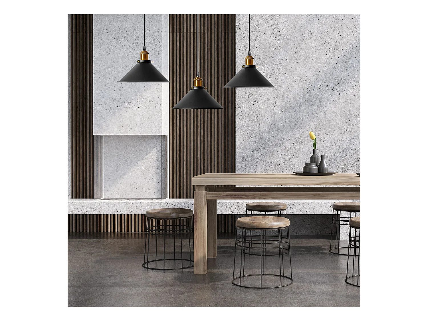 Lampe Suspendue Toolight App017-3Cp Porto Black