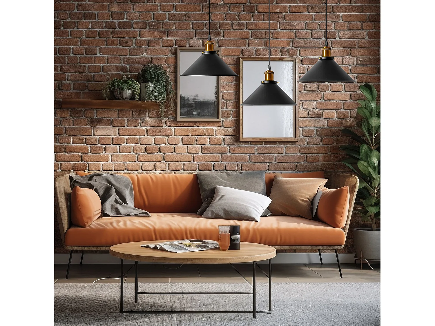 Lampada Toolight App017-3Cp Porto Black