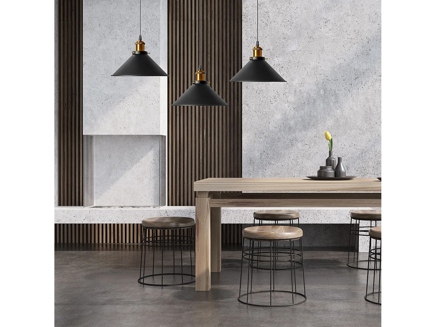 Lampada Toolight App017-3Cp Porto Black