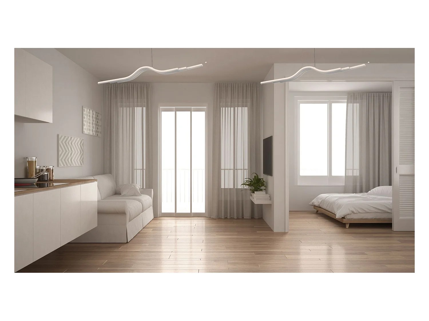 Lampe Suspendue Toolight Led App807-Cp White