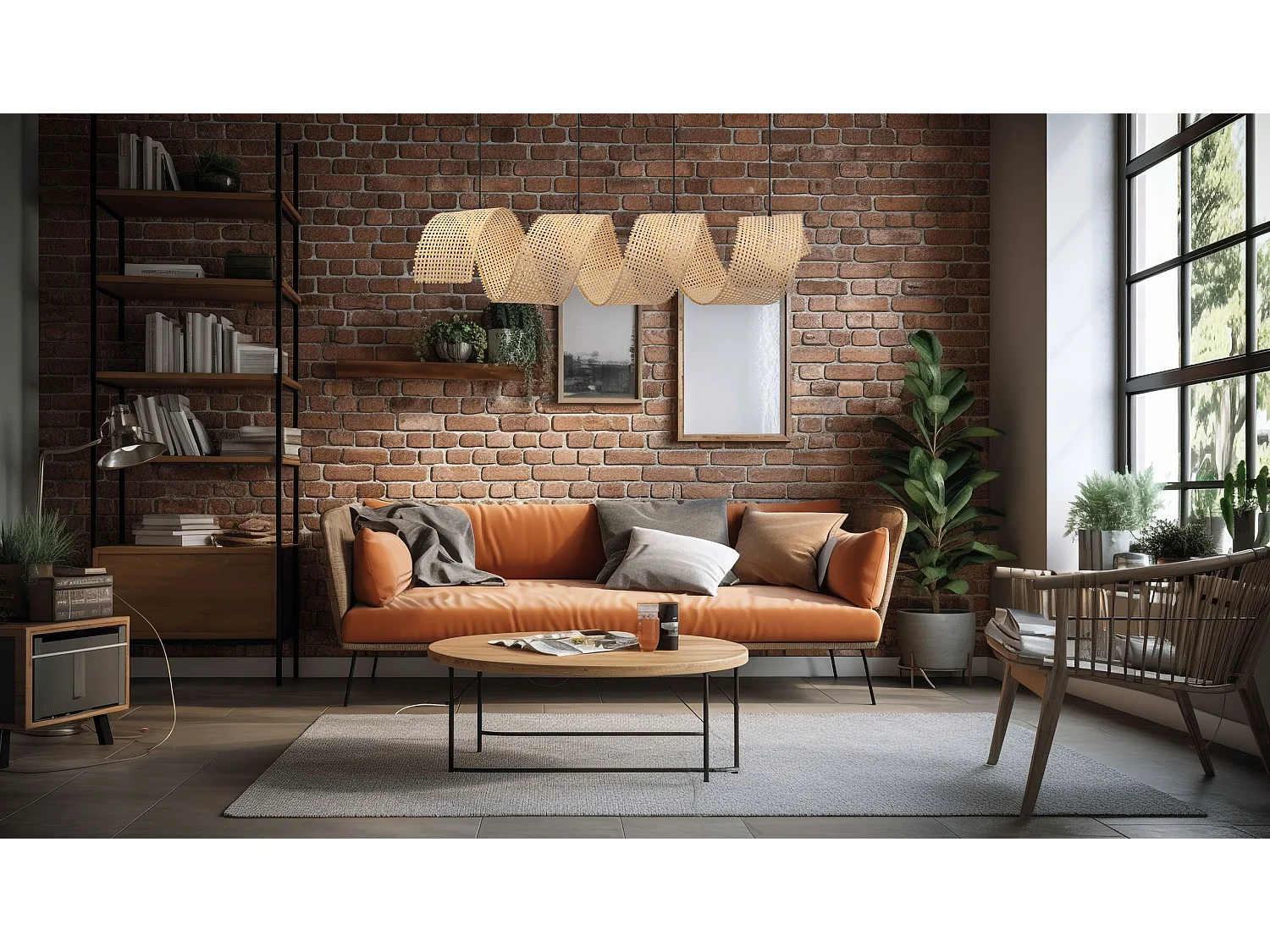 Hanglamp Toolight App1643-4Cp Spiral Boho 160Cm Beige