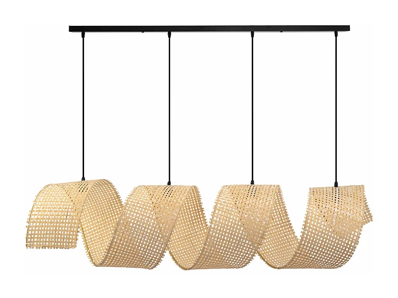 Lampe Suspendue Toolight App1643-4Cp Spiral Boho 160Cm Beige