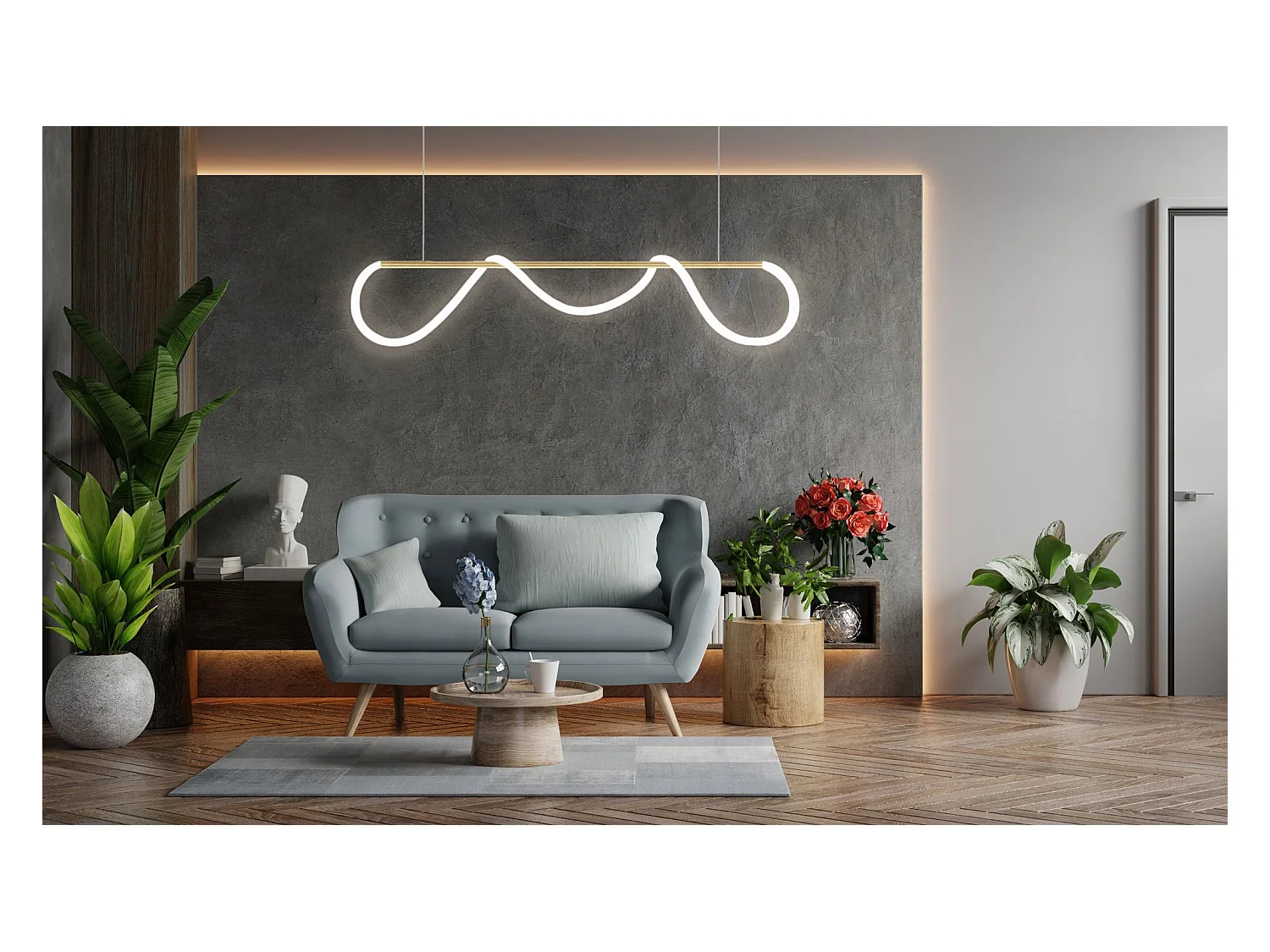 Hanglamp Toolight Led App854-Cp Long Gold