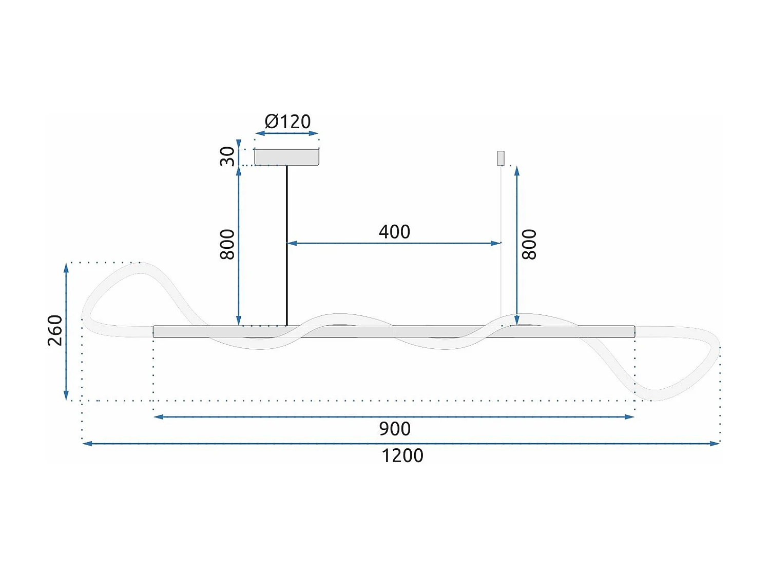 Lampada Toolight Led App854-Cp Long Gold