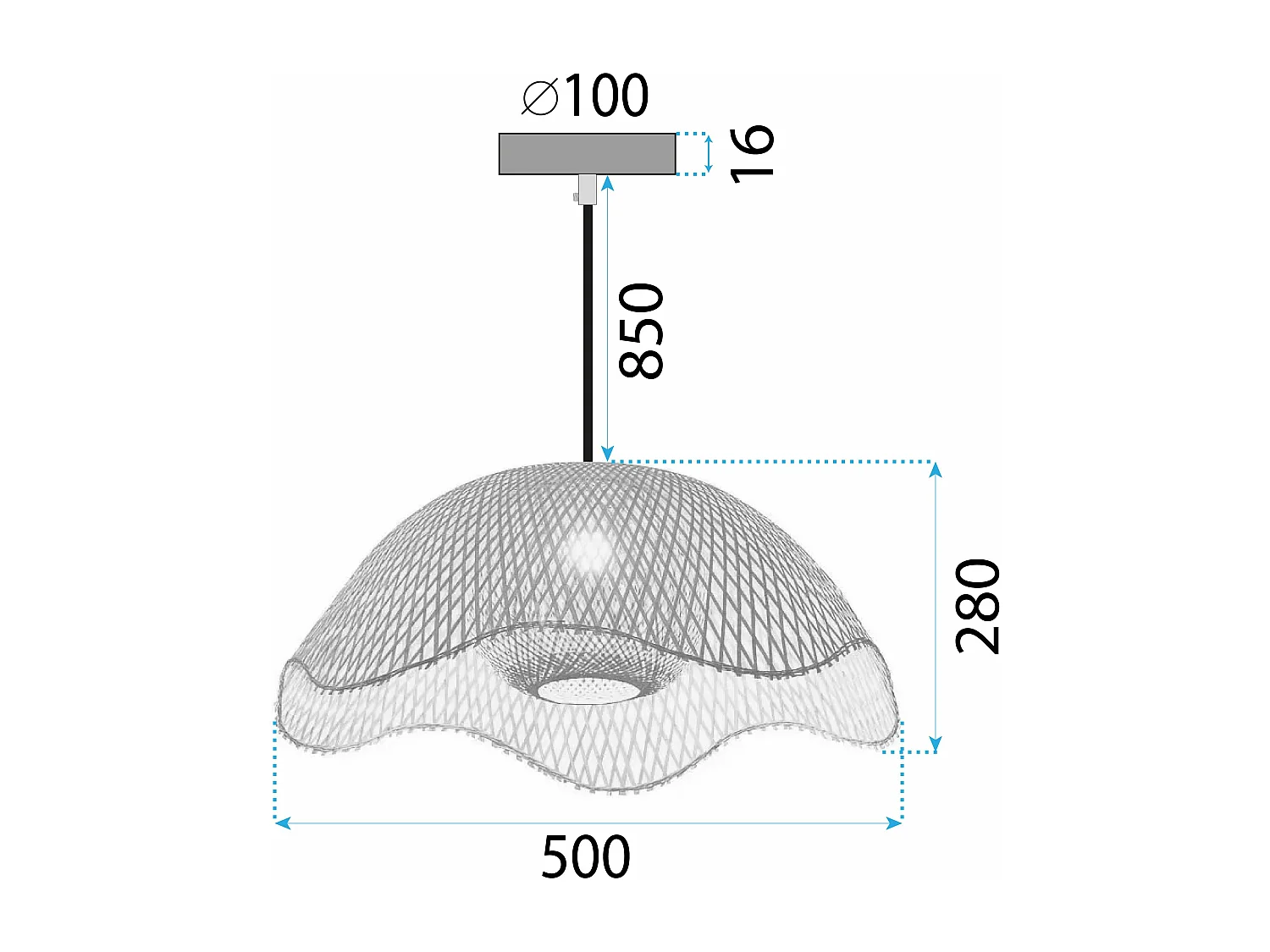 Hängelampe Toolight App1633-1Cp Boho Beige