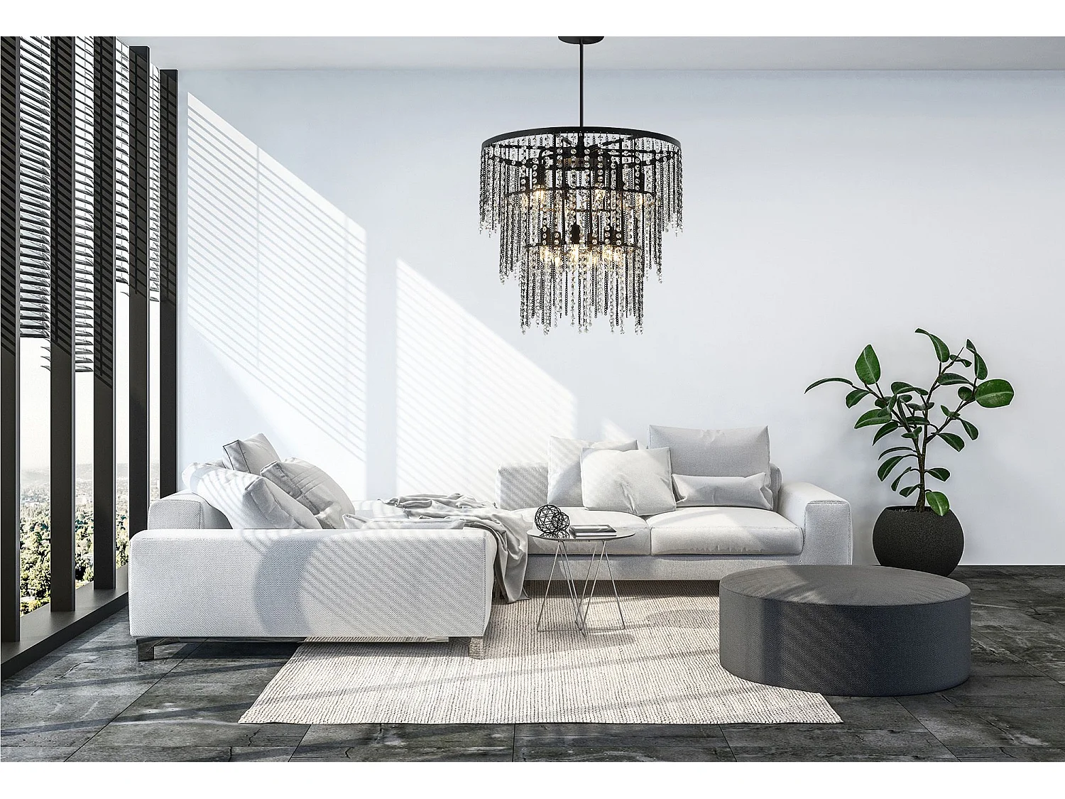 Lampe Suspendue Toolight App1314-Cp Black