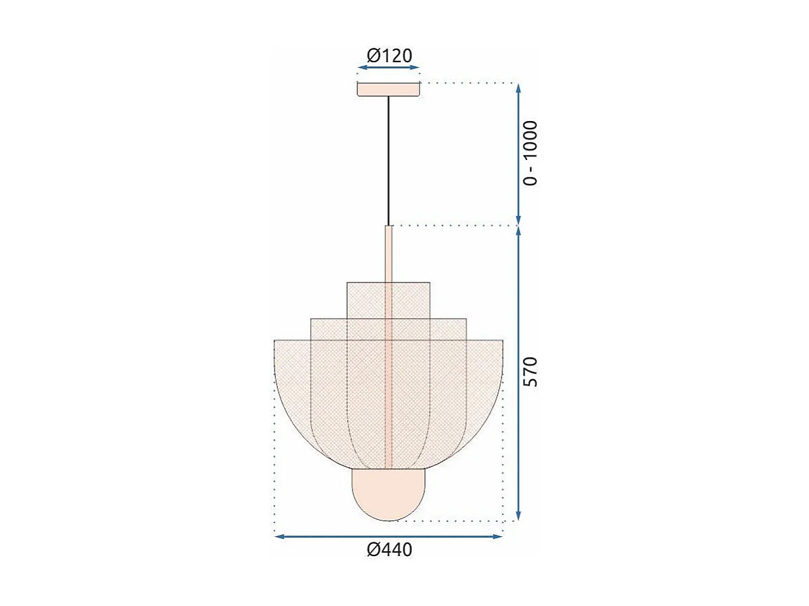 Hanglamp Toolight App888-Cp Gold