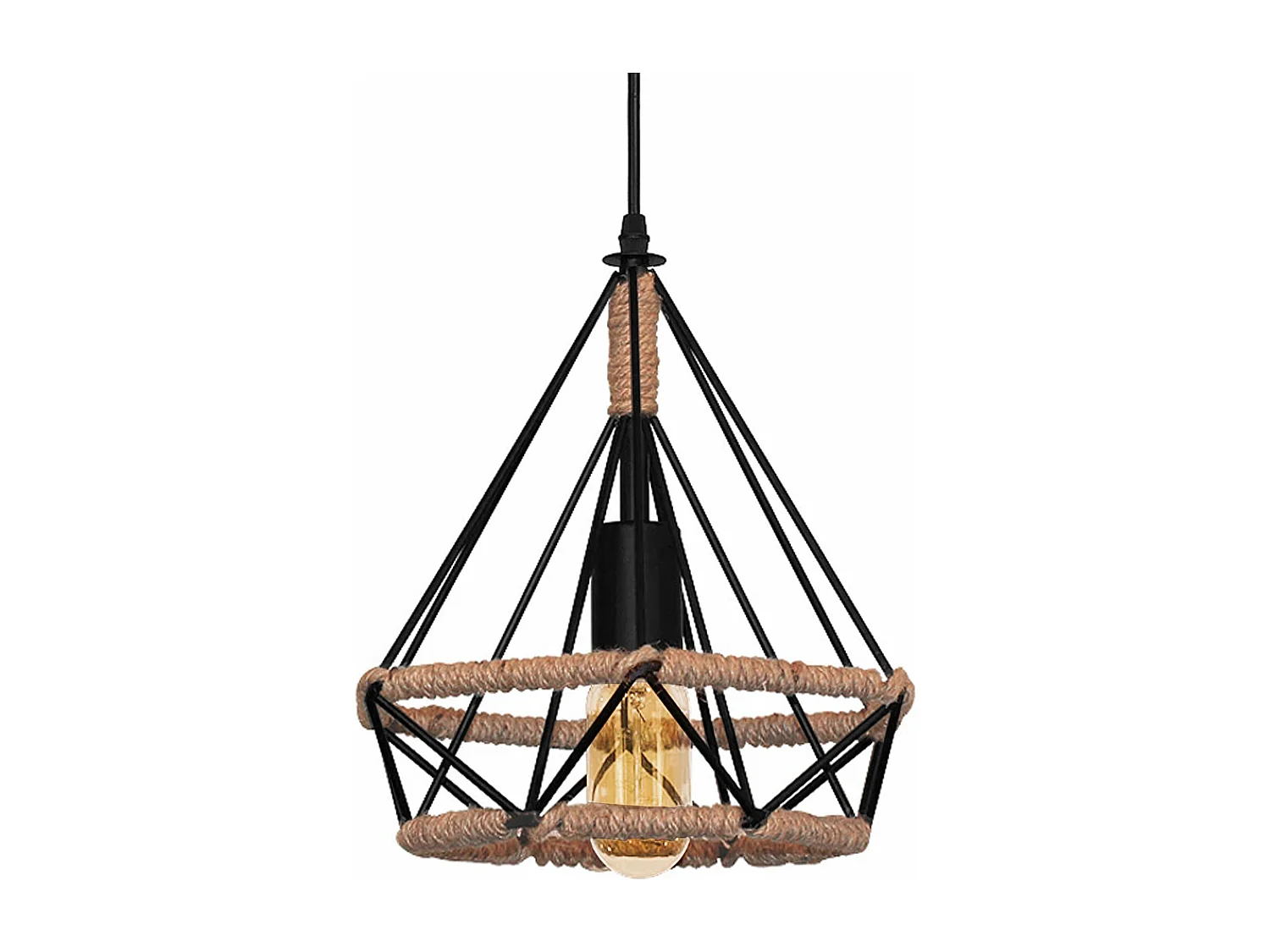 Lampe Suspendue Toolight App678-1Cp Loft Boho Black